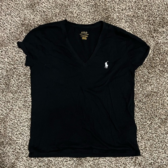 Black polo v-neck size small - Picture 1 of 3